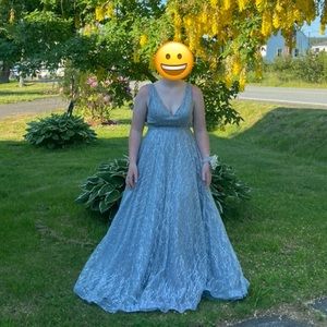 Sliver prom dress